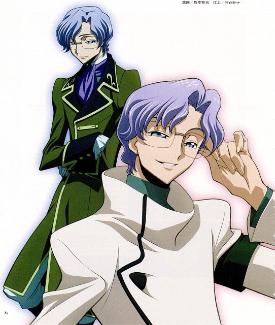 Code Geass Lloyd Asplund in both the scientist form and dressie ...