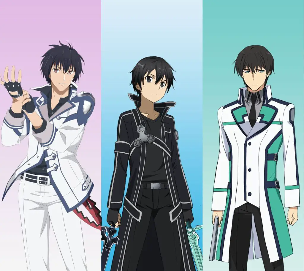 Misfit of Demon King Academy X Sword art online X Irregular at Magical Highschool Collab poster