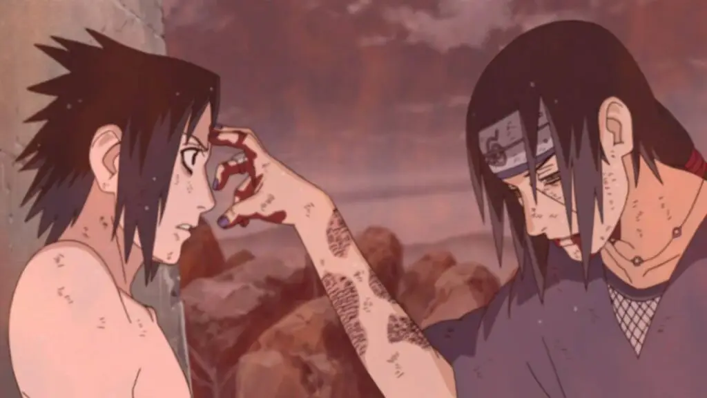 Itachi before dying infront of Sasuke