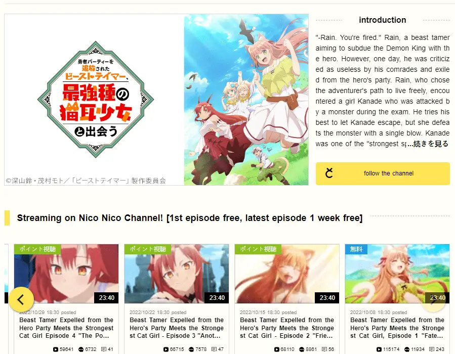 Beast Tamer's popularity on NICOVIDEO